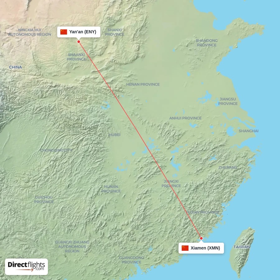 XMN - ENY route map