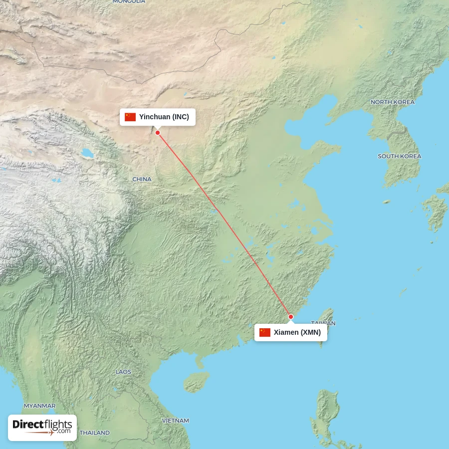 XMN - INC route map