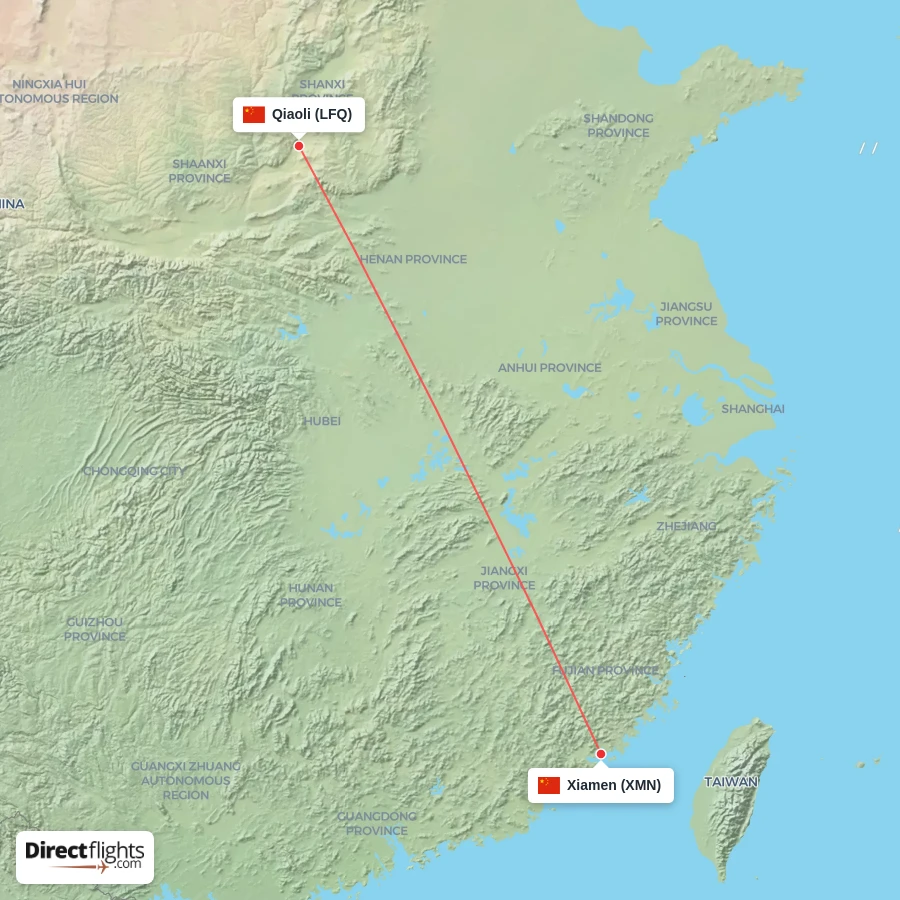 XMN - LFQ route map
