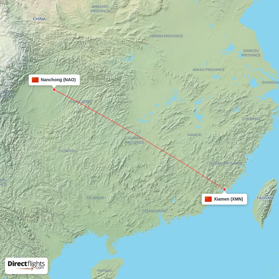 XMN - NAO route map