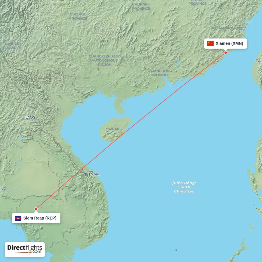 XMN - REP route map