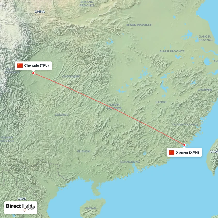 XMN - TFU route map