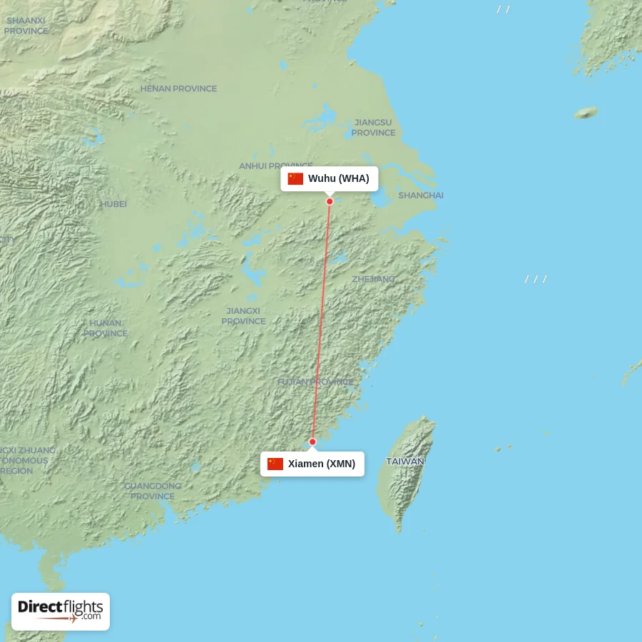 XMN - WHA route map