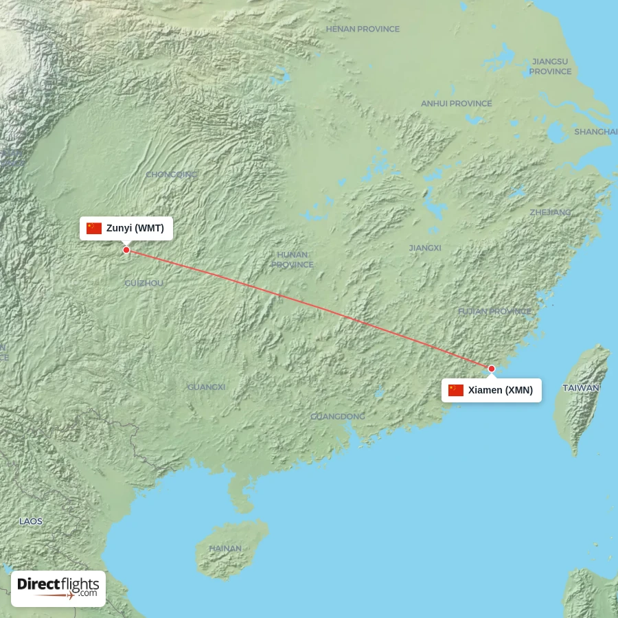 XMN - WMT route map