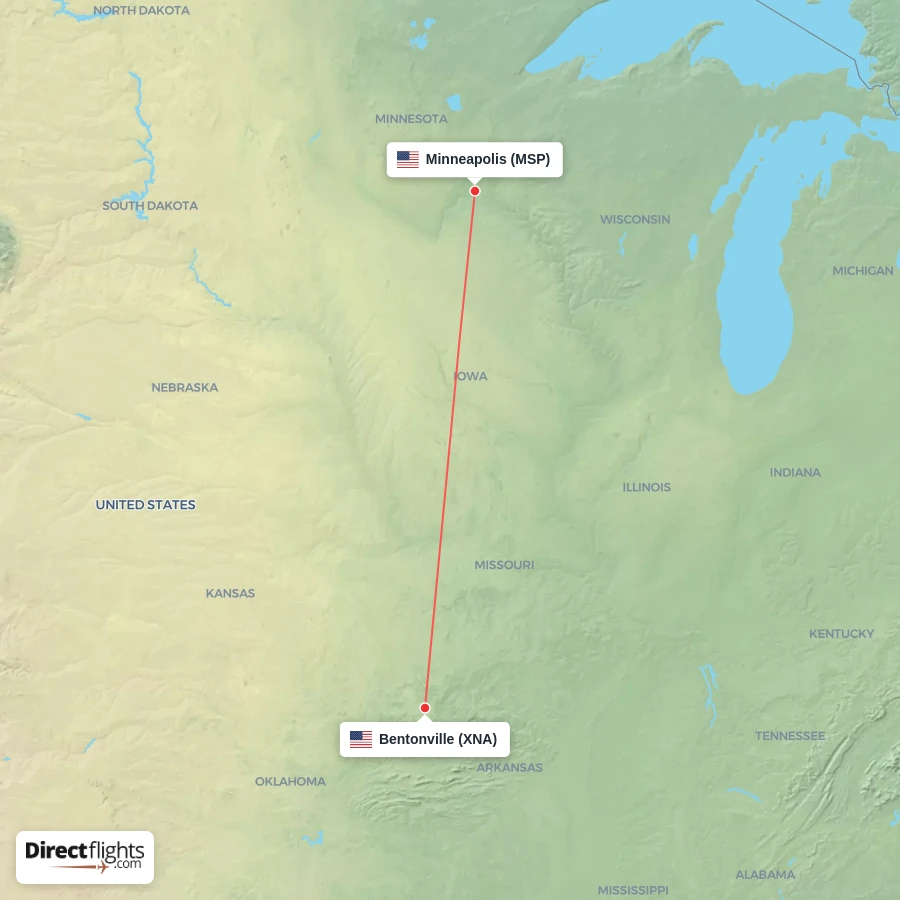 XNA - MSP route map