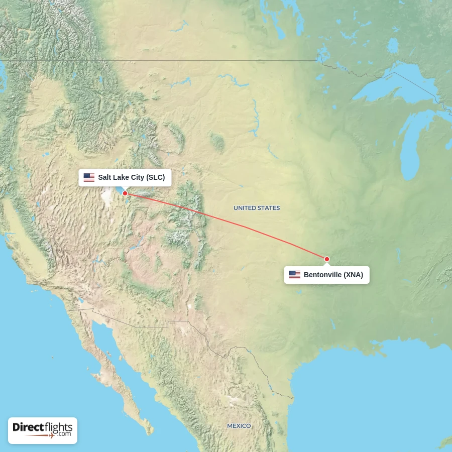 XNA - SLC route map