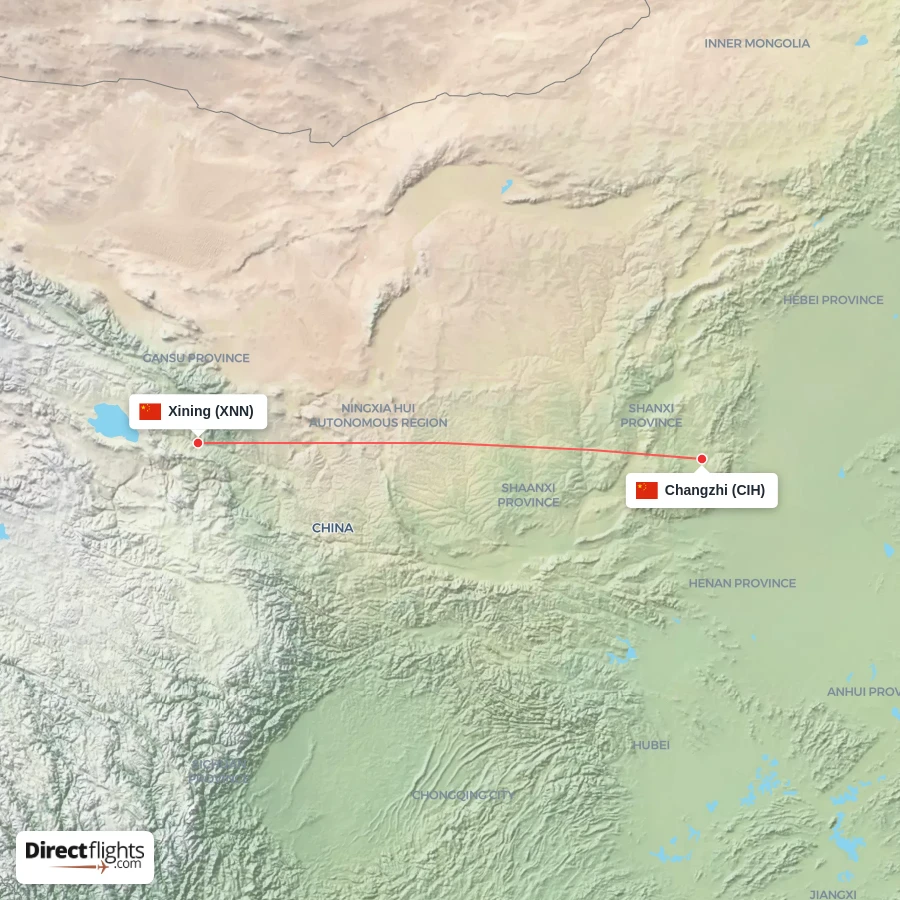XNN - CIH route map