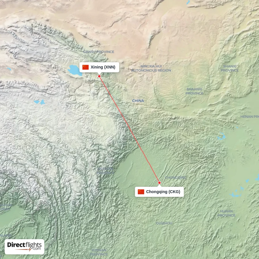 XNN - CKG route map