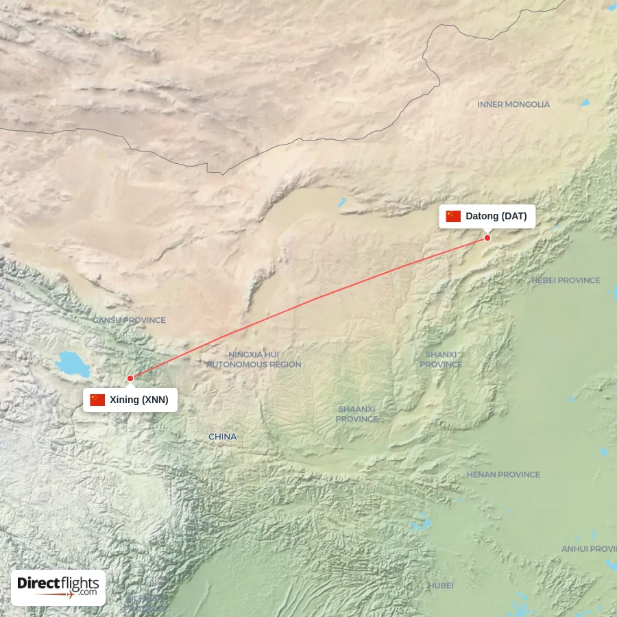 XNN - DAT route map