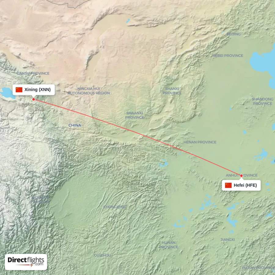 XNN - HFE route map