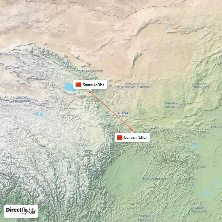 XNN - LNL route map