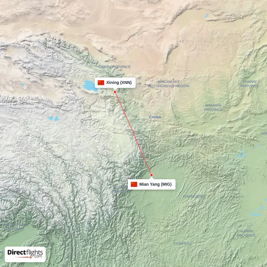 XNN - MIG route map