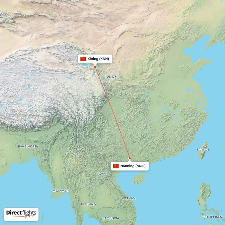 XNN - NNG route map