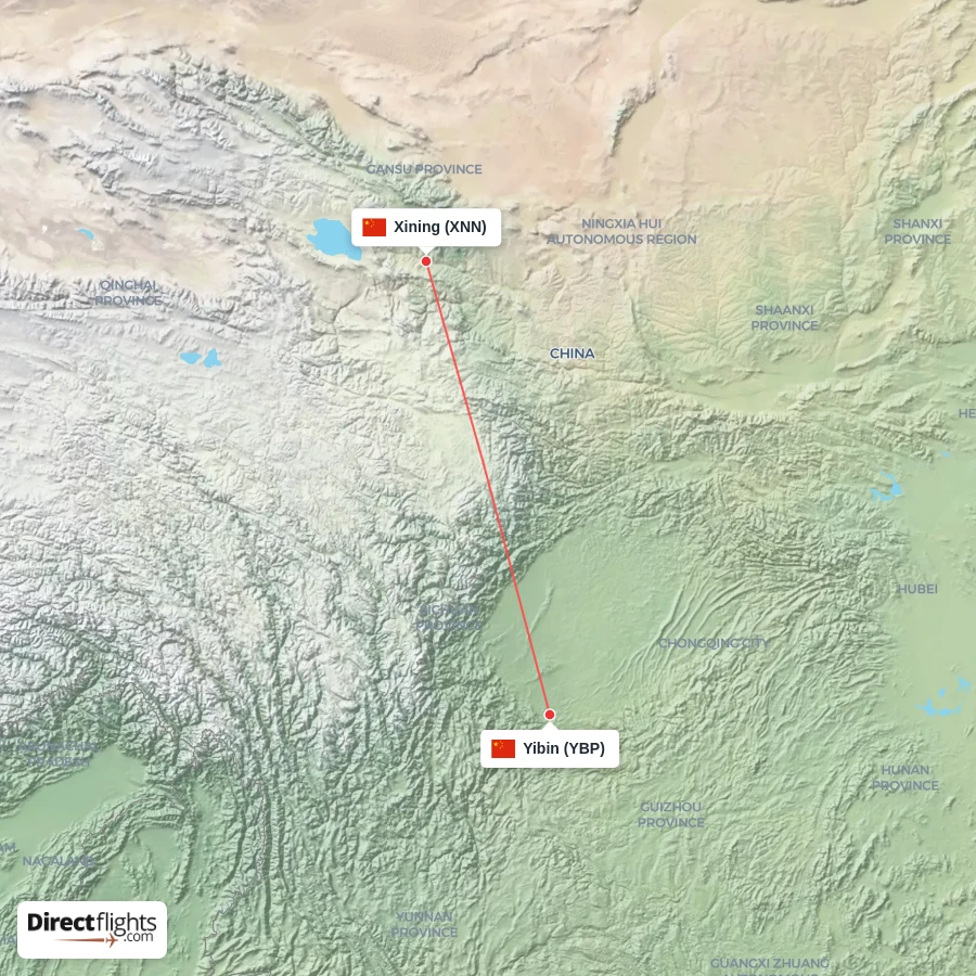 XNN - YBP route map