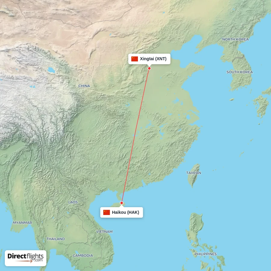 XNT - HAK route map