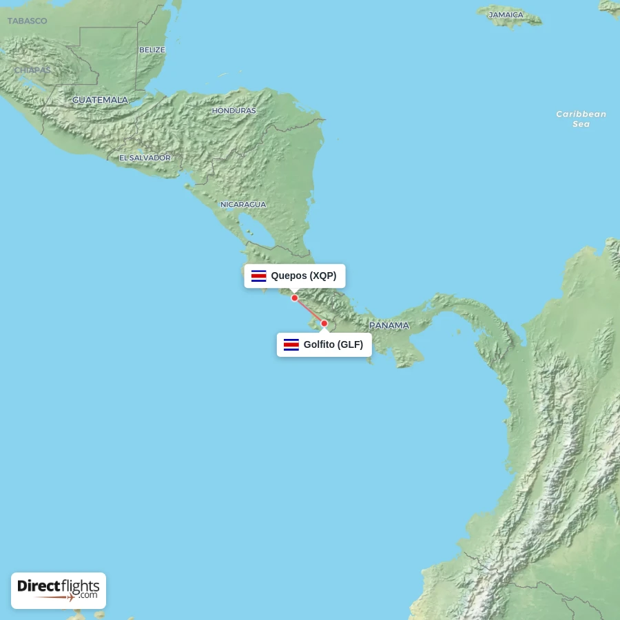 XQP - GLF route map