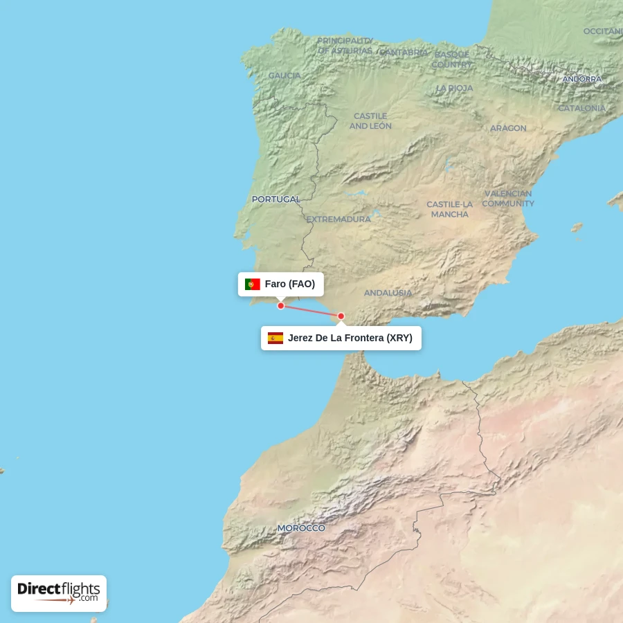 XRY - FAO route map