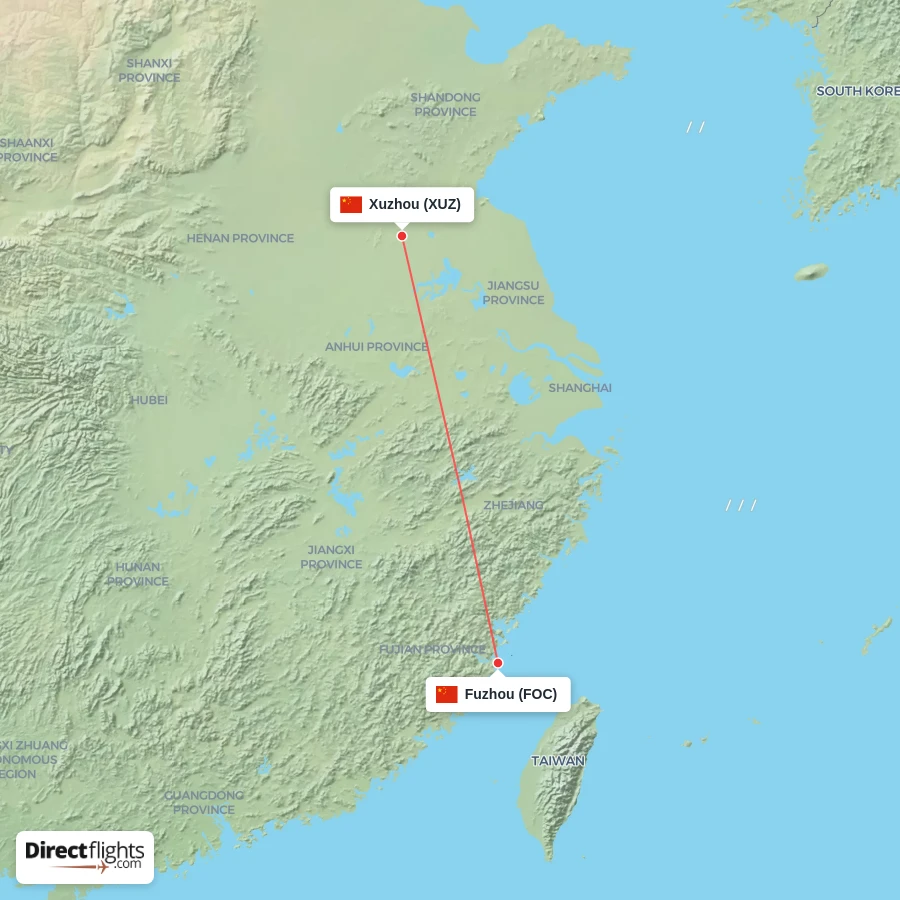 XUZ - FOC route map