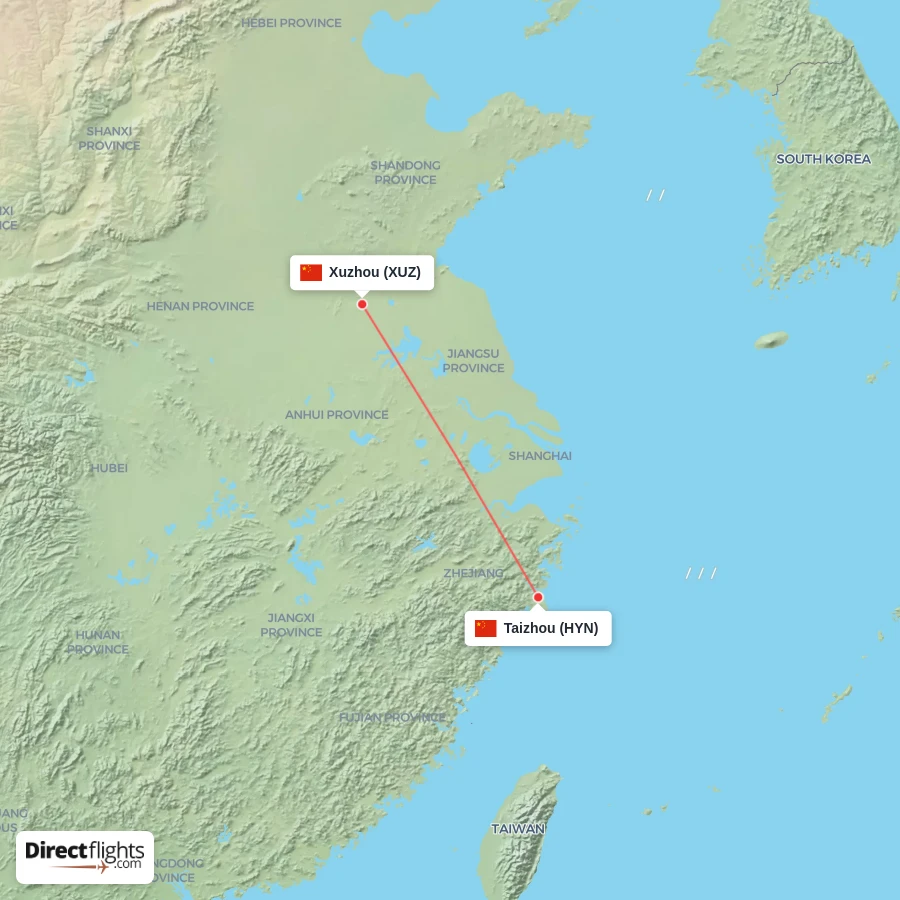 XUZ - HYN route map