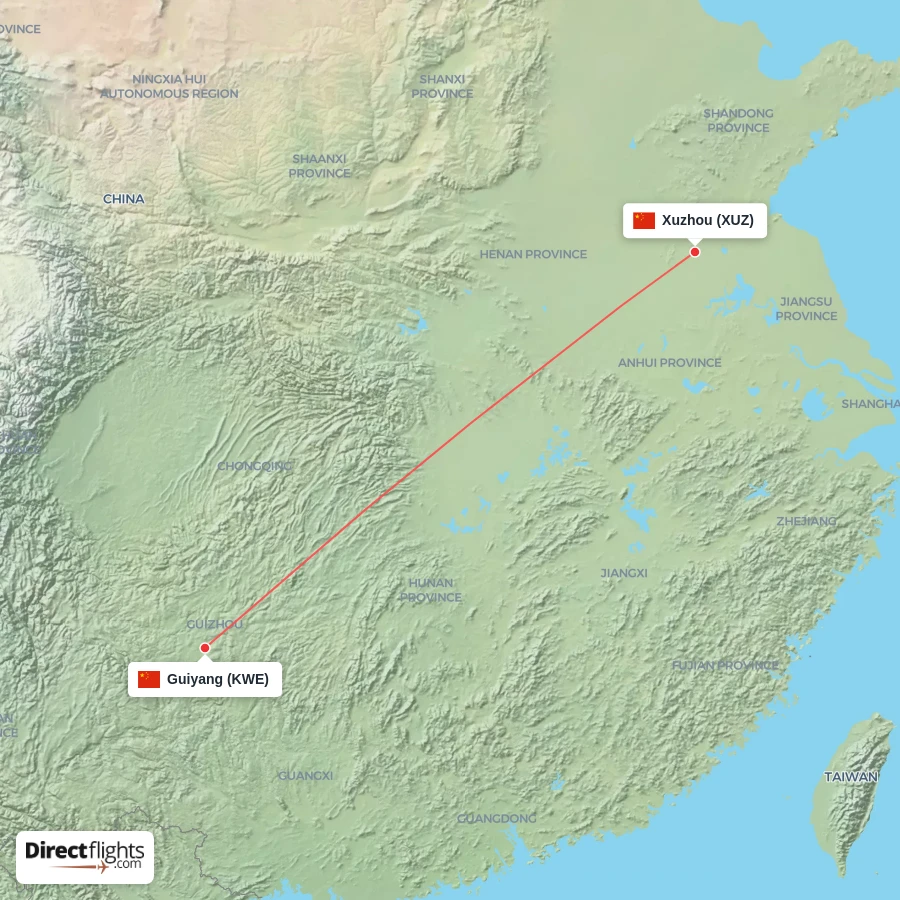 XUZ - KWE route map