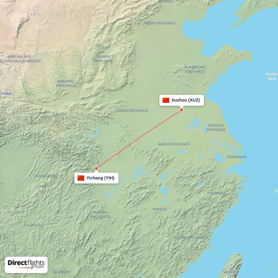 XUZ - YIH route map