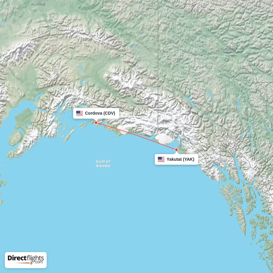 YAK - CDV route map