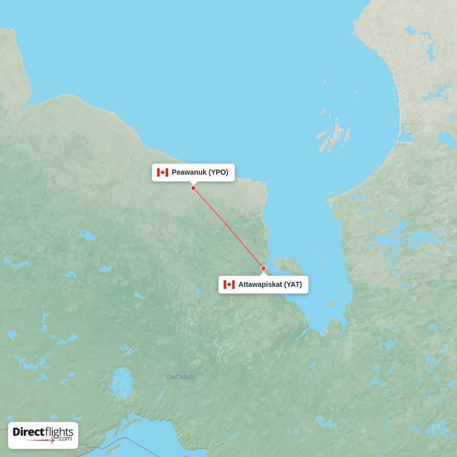YAT - YPO route map