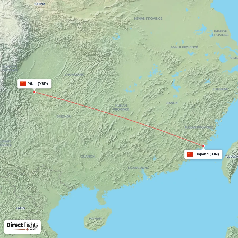 YBP - JJN route map