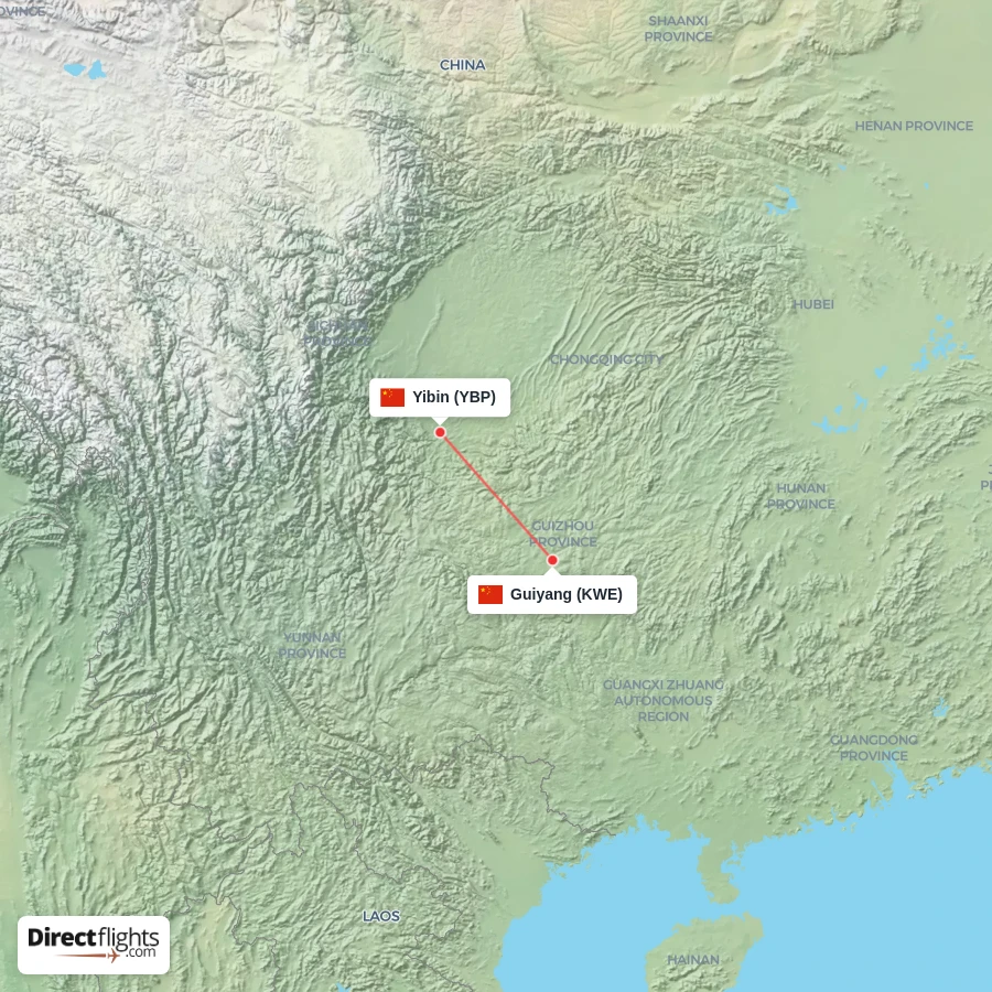 YBP - KWE route map