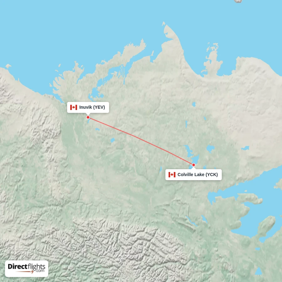 YCK - YEV route map