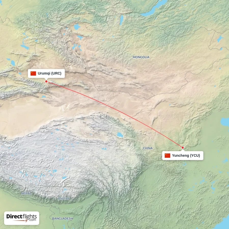 YCU - URC route map