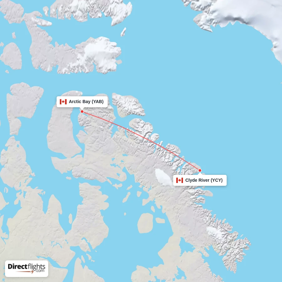 YCY - YAB route map