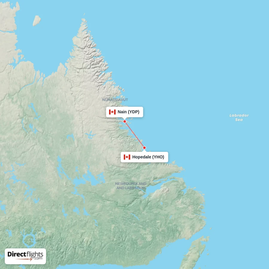 YDP - YHO route map