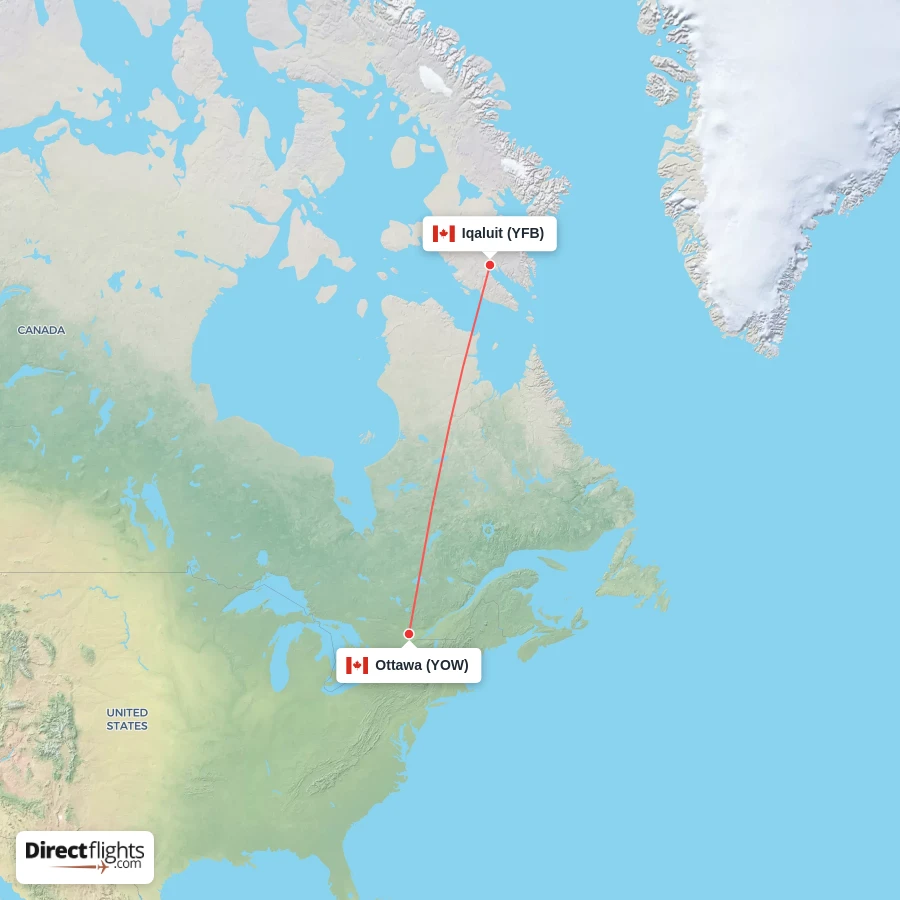 YFB - YOW route map