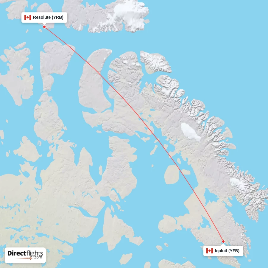 YFB - YRB route map