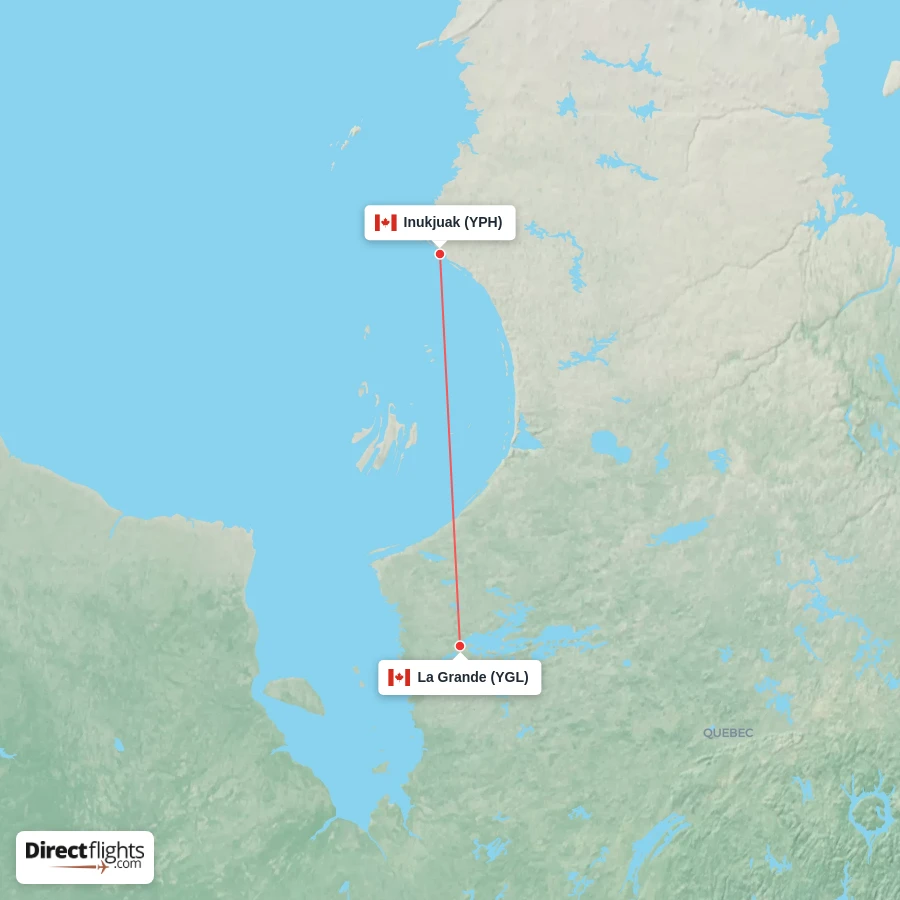 YGL - YPH route map