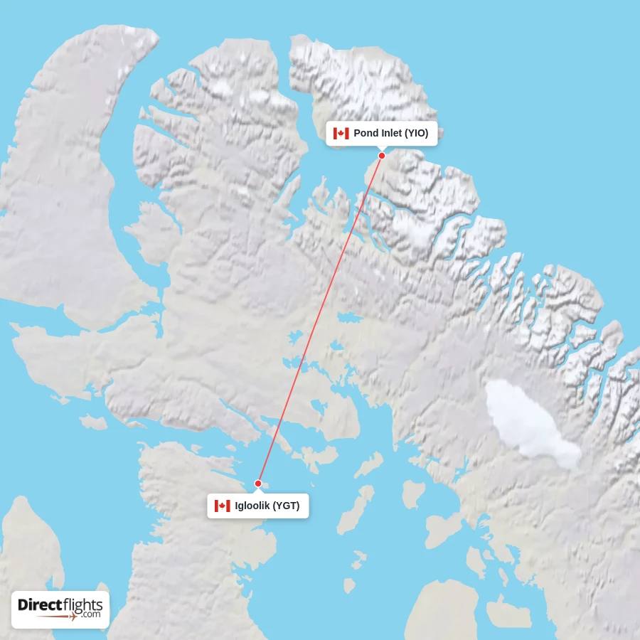 YGT - YIO route map