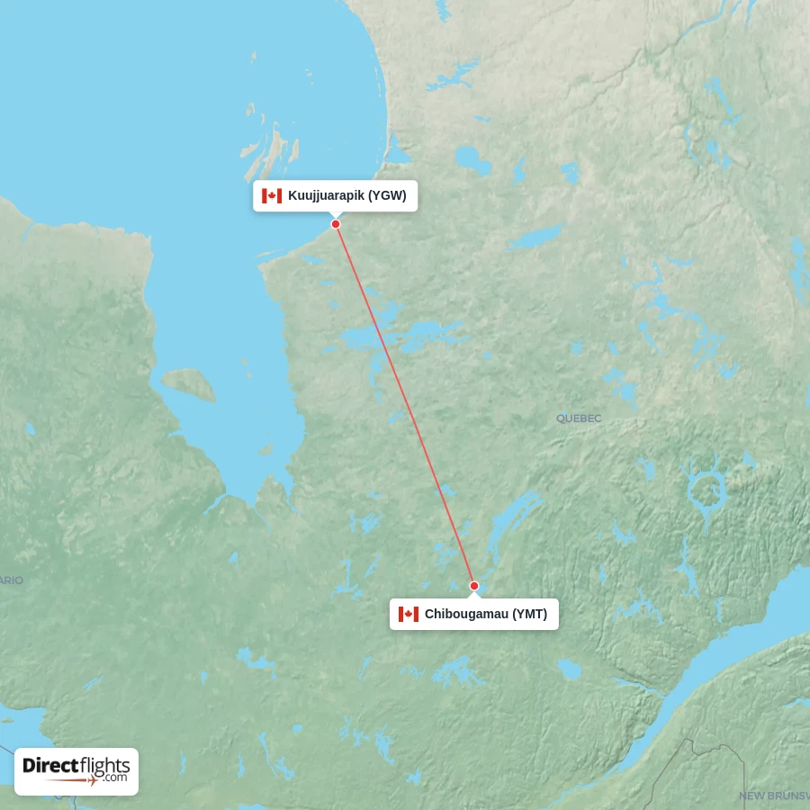 YGW - YMT route map