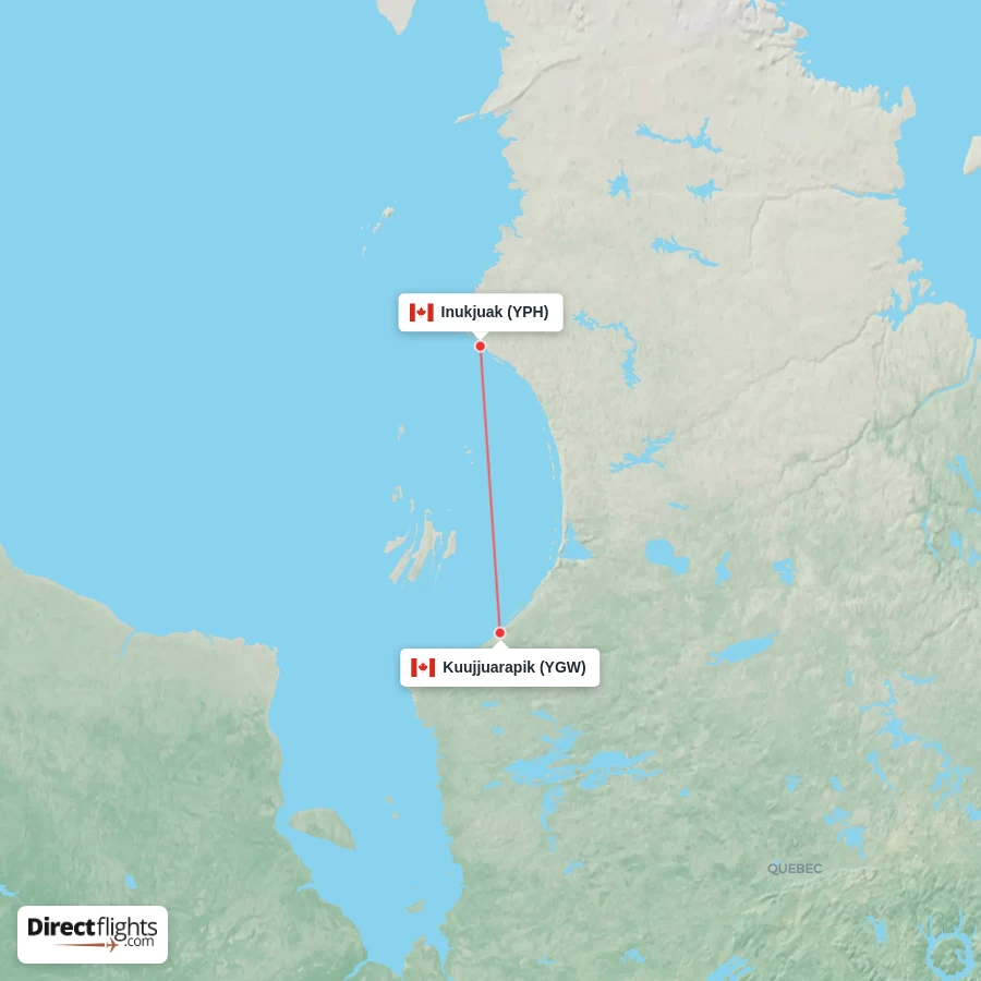 YGW - YPH route map