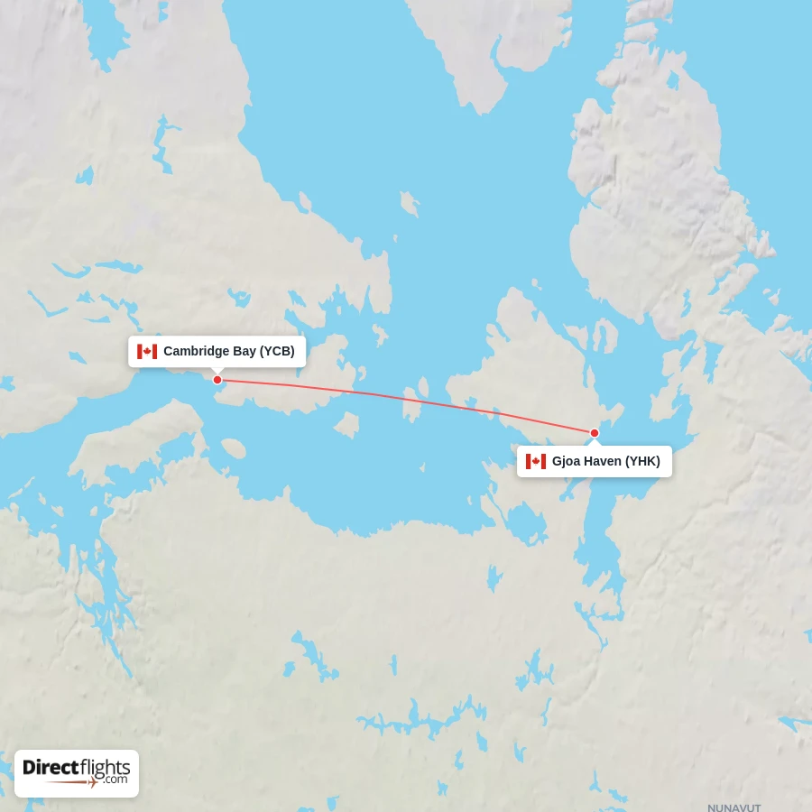 YHK - YCB route map