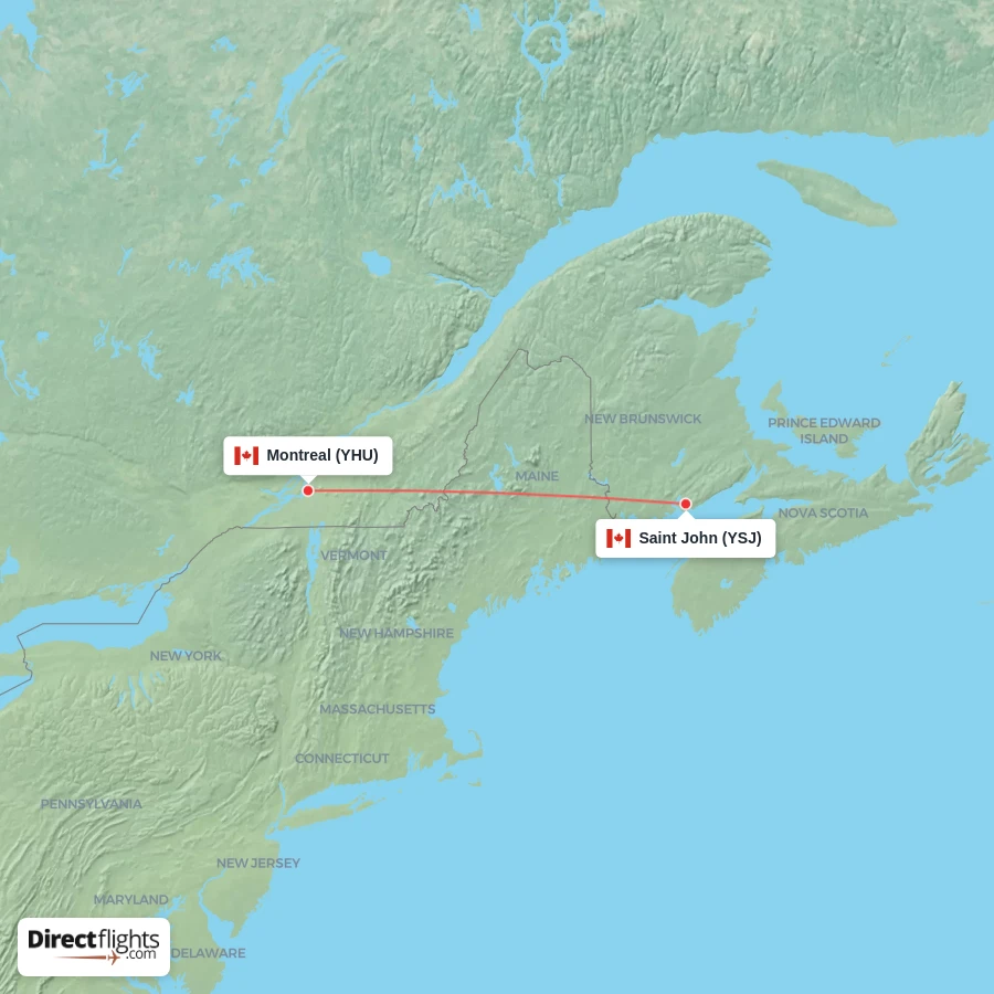 YHU - YSJ route map
