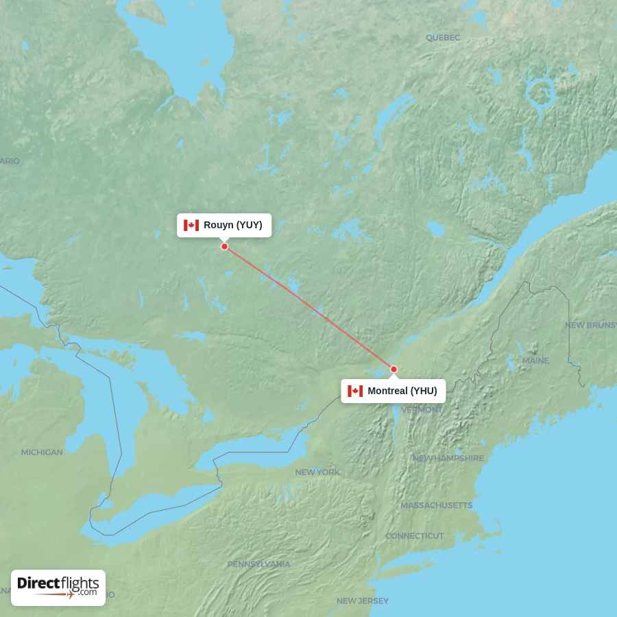 YHU - YUY route map