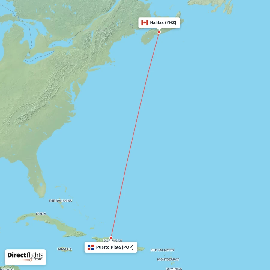 YHZ - POP route map