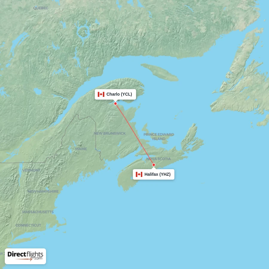 YHZ - YCL route map