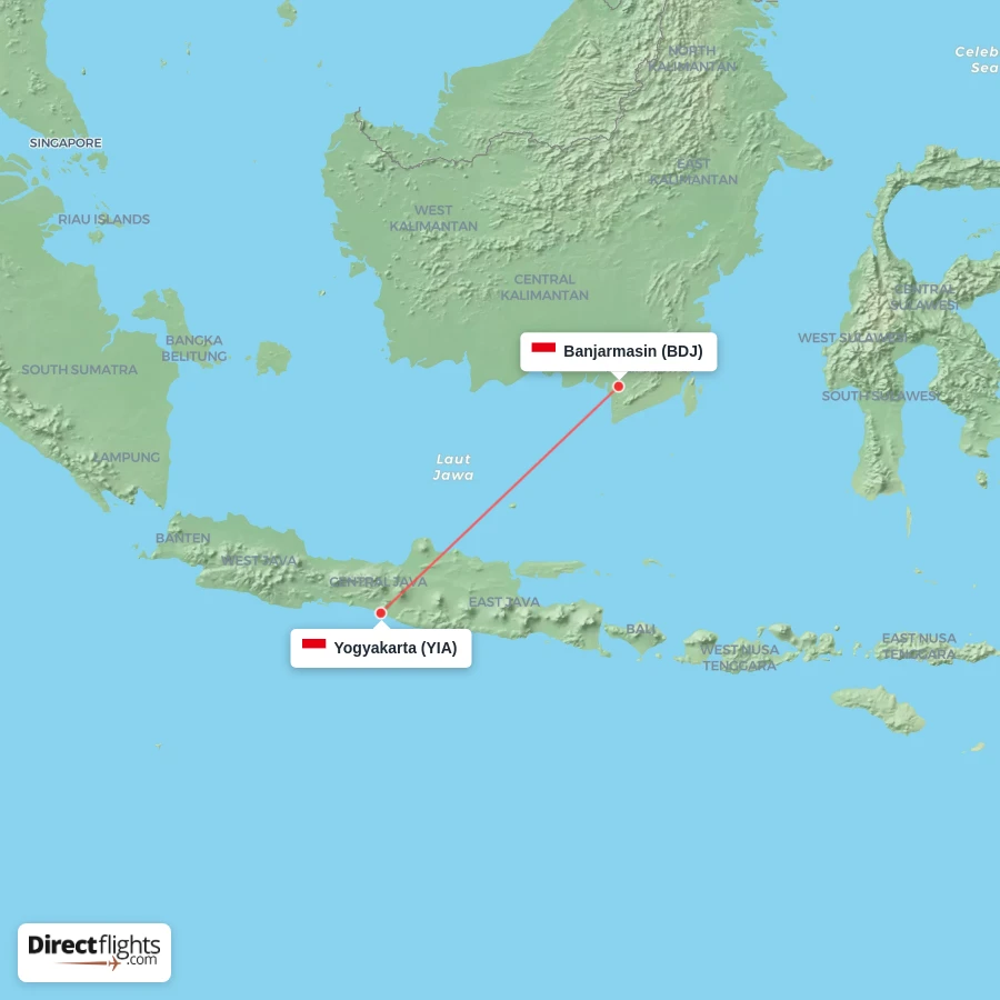 YIA - BDJ route map
