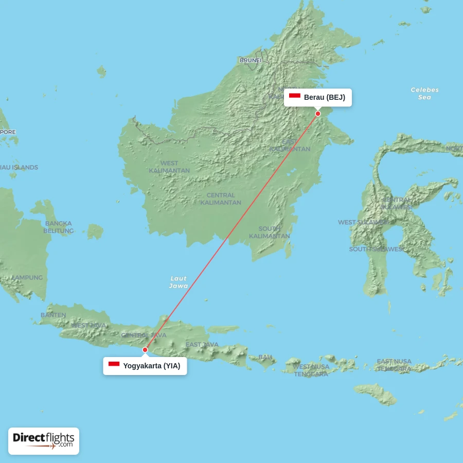 YIA - BEJ route map