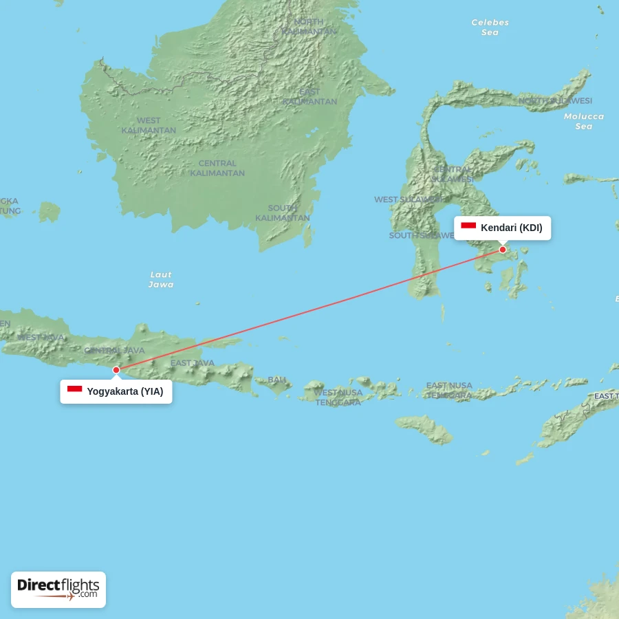 YIA - KDI route map