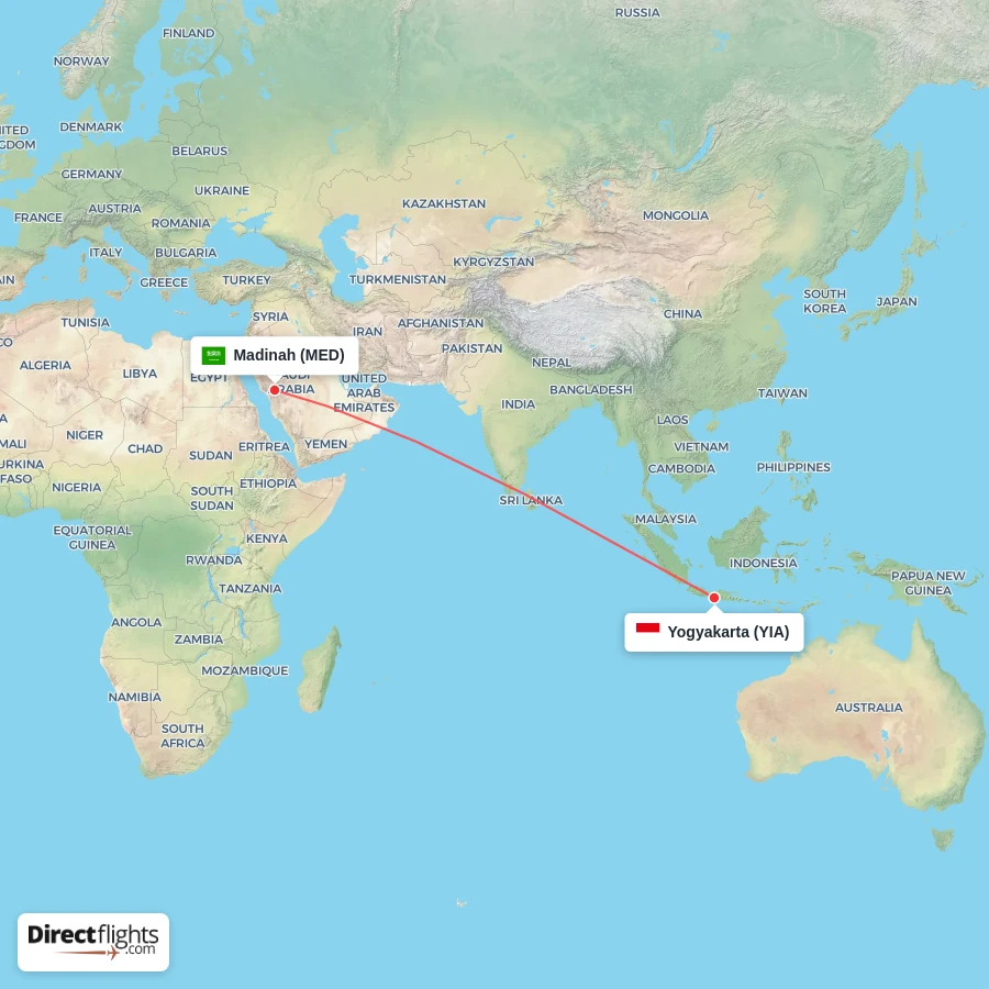 YIA - MED route map
