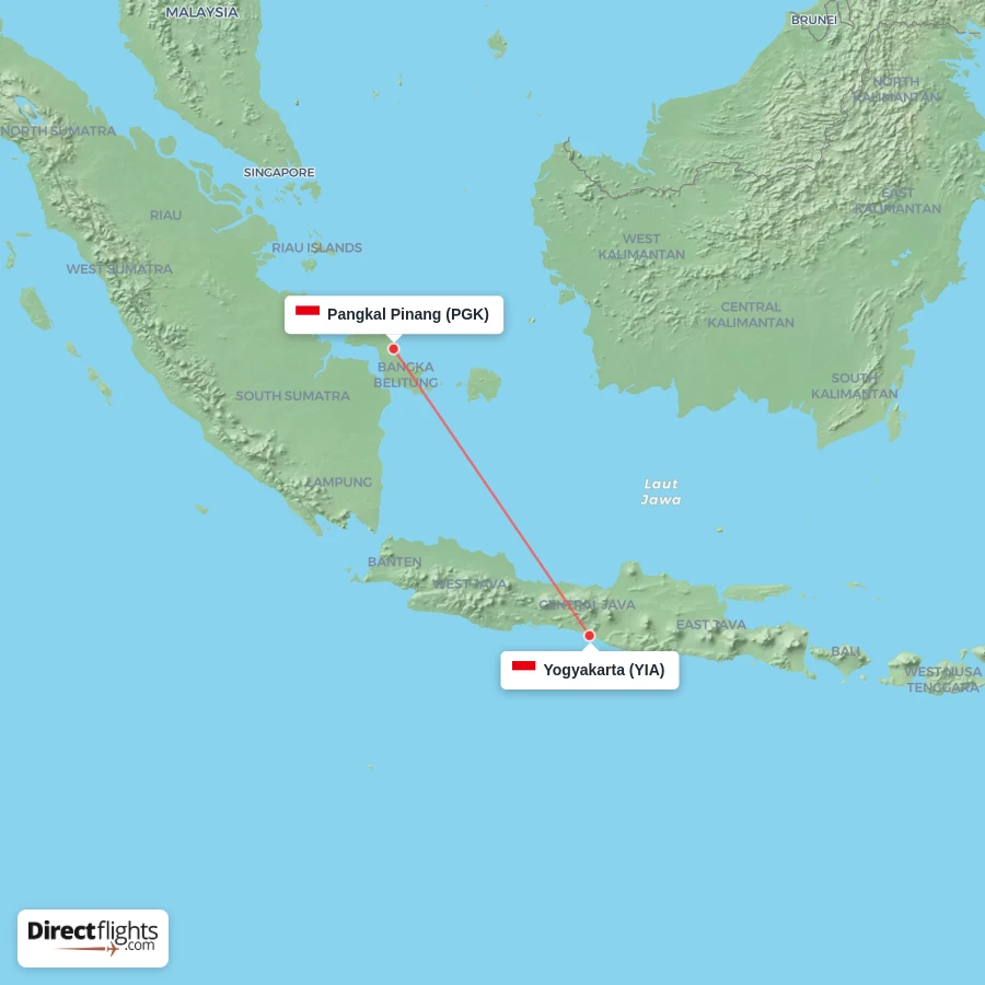 YIA - PGK route map