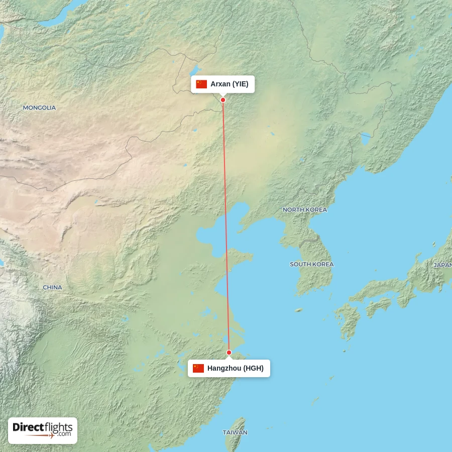 YIE - HGH route map